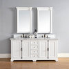 Providence 72" Double Vanity Cabinet, Cottage White