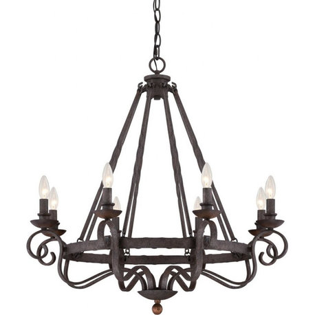 Quoizel Lighting - Noble Chandelier 8 Light Steel - 31 Inches high