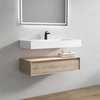 Alysa 36'' Floating Vanity, Acrylic Sink, Light White Oak