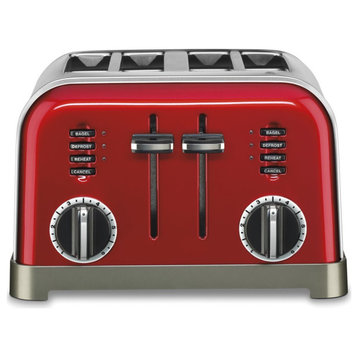 Cuisinart CPT-180MR Metal Classic Toaster, 4 Slice, Metallic Red