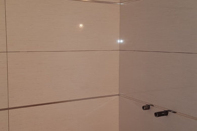 Inspiration for a modern bathroom remodel in Boston
