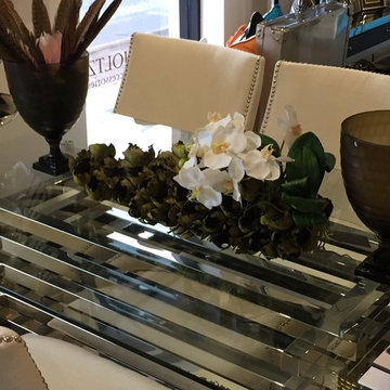 New collection Big Seed arrangement w/ white phalanoposis orchids