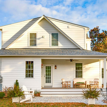 wo-Story Rear Addition with Covered Porch and Hardie Siding Match