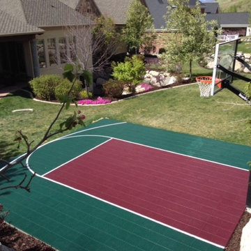 SnapSports® Outdoor Home Backyard Baskdetball Court -