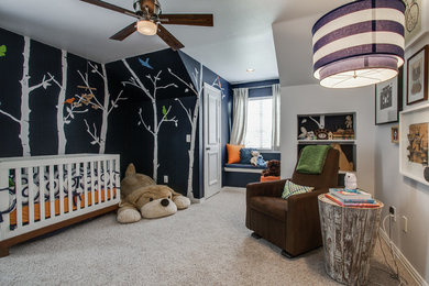 Inspiration for a mid-sized transitional nursery remodel in Dallas