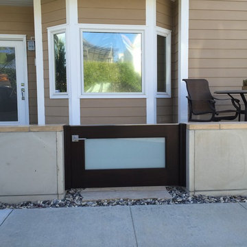 Modern Wood Custom Gates by Garden Passages
