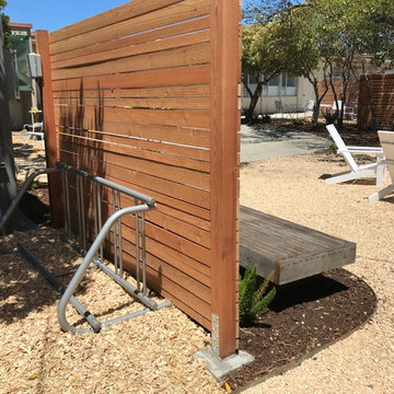 New bicycle parking in California Fresh Air Breakroom