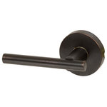 Designers Impressions - Designers Impressions Kain Design Door Lever, Oil Rubbed Bronze, Dummy, Inactive - Adjustable Latch to fit 2 3/8" and 2 3/4" Backsets