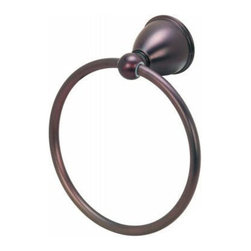 Door Corner - Astor Series Bathroom Collection, Oil Rubbed Bronze, Towel Ring - Towel Rings