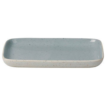 Sablo Small Snack Plate 4-Pack, Stone, 3.9x5.3"