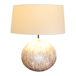 Cream Pearl Round Lamp - Table Lamps
