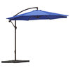 WestinTrends 10' Outdoor Patio Cantilever Hanging Umbrella Shade Cover w/ Base, Royal Blue