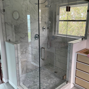 90 Degree Shower with Header