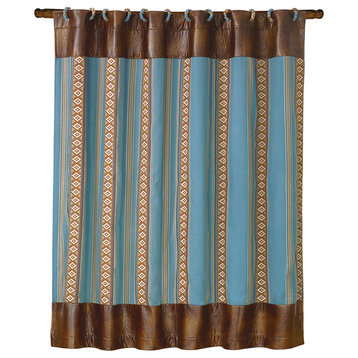 Turquoise Stripe Shower Curtain, 72"x72"