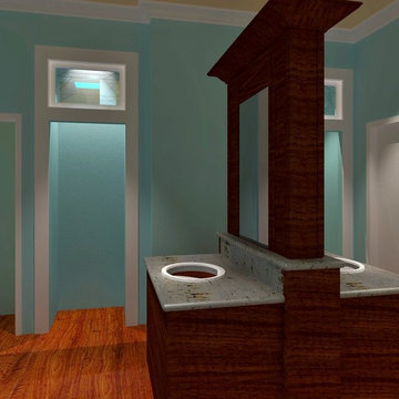 Historical Victorian Addition - rendering of master bath