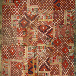 Vintage Turkish Sumak Patchwork Kilim - Area Rugs