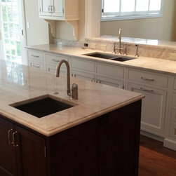 White Pearl Quartzite Kitchen - Kitchen Countertops