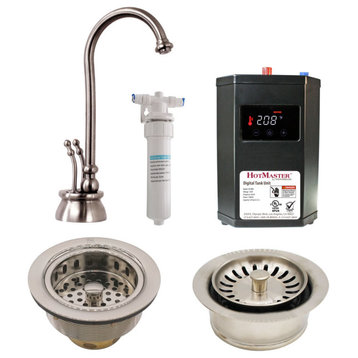 CO145 Hot/Cold Water Dispenser, Digital Tank, Filter, Flanges, Satin Nickel