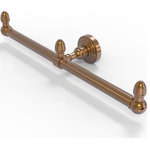 Allied Brass - Waverly Place 2 Arm Guest Towel Holder, Brushed Bronze - This elegant wall mount towel holder adds style and convenience to any bathroom decor. The towel holder features two arms to keep a pair of hand towels easily accessible in reach of the sink. Ideally sized for hand towels and washcloths, the towel holder attaches securely to any wall and complements any bathroom decor ranging from modern to traditional, and all styles in between. Made from high quality solid brass materials and provided with a lifetime designer finish, this beautiful towel holder is extremely attractive yet highly functional. The guest towel holder comes with the 12 inch bar, a wall bracket with finial, two matching end finials, plus the hardware necessary to install the holder.
