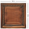 Cambridge Faux Tin Ceiling Tile - 24 in x 24 in, Pack of 10, #DCT 06, Aged Copper