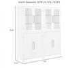 Roarke 2Pc Pantry Storage Cabinet WithGlass Door Hutch Set, 2 Pantries