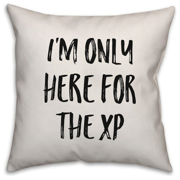 I'm Only Here For the XP, Throw Pillow Cover, 20"x20"