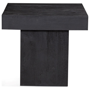 Padula Square End Table Black Wood
