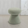 Drum Faux Shearling Teddy Fabric Upholstered Ottoman/Stool, Mint