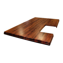 DeVos Woodworking African Mahogany Island Top - Kitchen Countertops