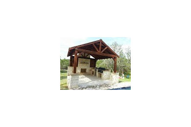 Inspiration for a rustic home design remodel in Austin
