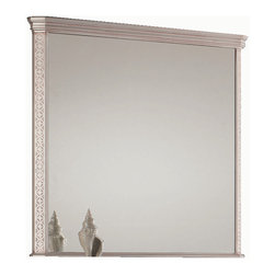 London 40" 1/2 mirror wall. Antique silver. - Bathroom Mirrors