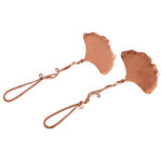 Ben & Lael - Ginkgo Small Salad Utensils, Set of 2, Copper, Vine Handle - Whether you're a botanist or simply a lover of wild things our small ginkgo salad set is absolutely to die for.