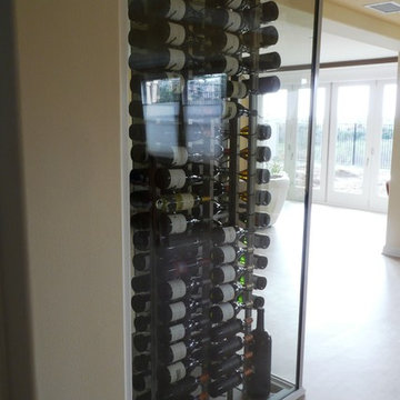Contemporary Residential Wine Cellar Display Los Angeles Master Builder