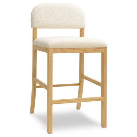 Calla Cream Performance Velvet Counter Stool