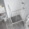 BromleyGS 48.25"-49.25"x34.375"x72" Frameless Corner Hinged Shower Enclosure