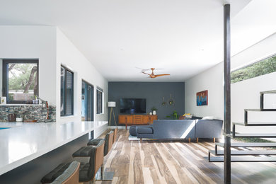 Inspiration for a modern home design remodel in Austin