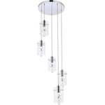 Elegant Lighting - Elegant Lighting 5202D19C Hana, 19" 125W 5 LED Pendant, Chrome - The Hana collection sparkles with an extraordinaryHana 19 Inch 125W 5  Chrome Royal Cut Cle *UL Approved: YES Energy Star Qualified: n/a ADA Certified: n/a  *Number of Lights: 5-*Wattage:25w LED bulb(s) *Bulb Included:No *Bulb Type:LED *Finish Type:Chrome