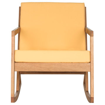 Safavieh Vernon Rocking Chair, Yellow, Teak