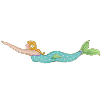 Suzanne Nicoll Mermaid Girl Wood Panel Sign