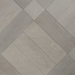 Checkers in Whitewash and Thistle - Engineered Hardwood Flooring