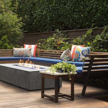 Gas Fire Table with Outdoor Furniture