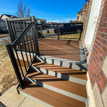Small Entrance Deck with Black Railings – Nova Scotia, Canada
