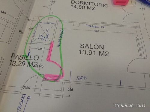 Distribución salón y hall