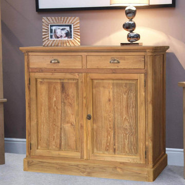 Quiroga Reclaimed Teak Wood 2 Drawer Small Buffet Cabinet