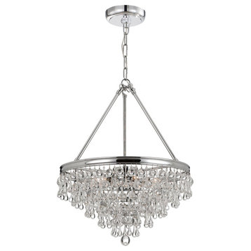 Crystorama 136-CH 6 Light Chandelier in Polished Chrome