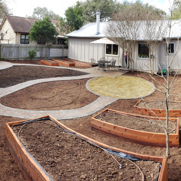 Paver Garden & Cedar Raised Beds