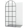 Aranaz Fixed Glass Panel Framed Shower Door, Matte Black, 34" W X 78"h