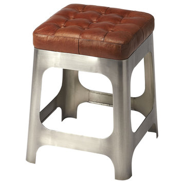 Butler Gerald Iron & Leather Counter Stool
