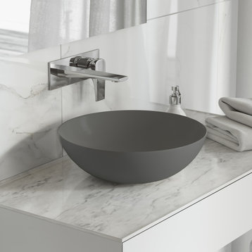 Classe 16" Color Ceramic Sink in Matte Grey