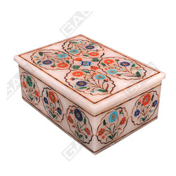 MOROCCAN ART MARBLE JEWELRY BOX - Home Accessories & Decor